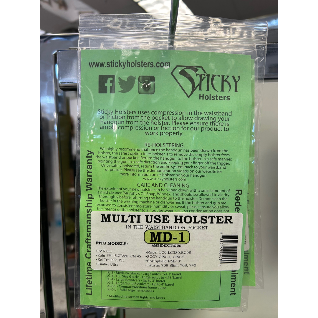 Sticky Holsters MD-1 Multi-Use Holster – IWB or Pocket Carry
